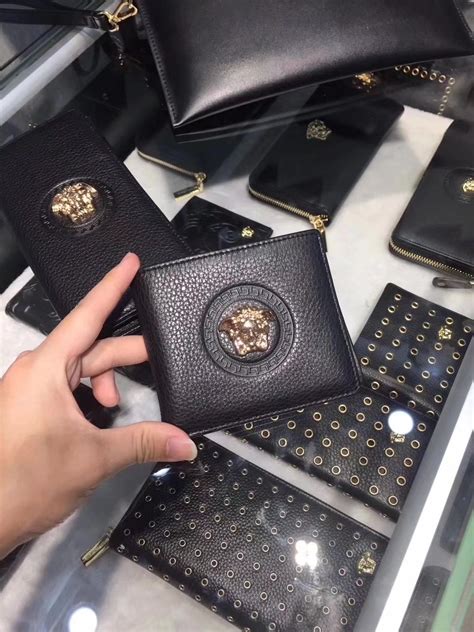 versace plazzo calf wallet|versace wallet.